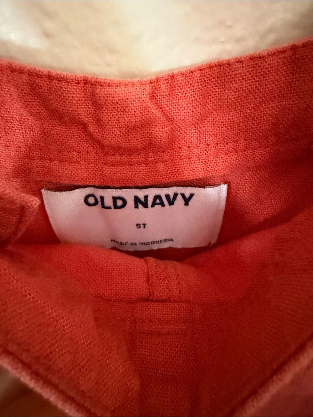 Old Navy Rust Red Linen Romper Overalls